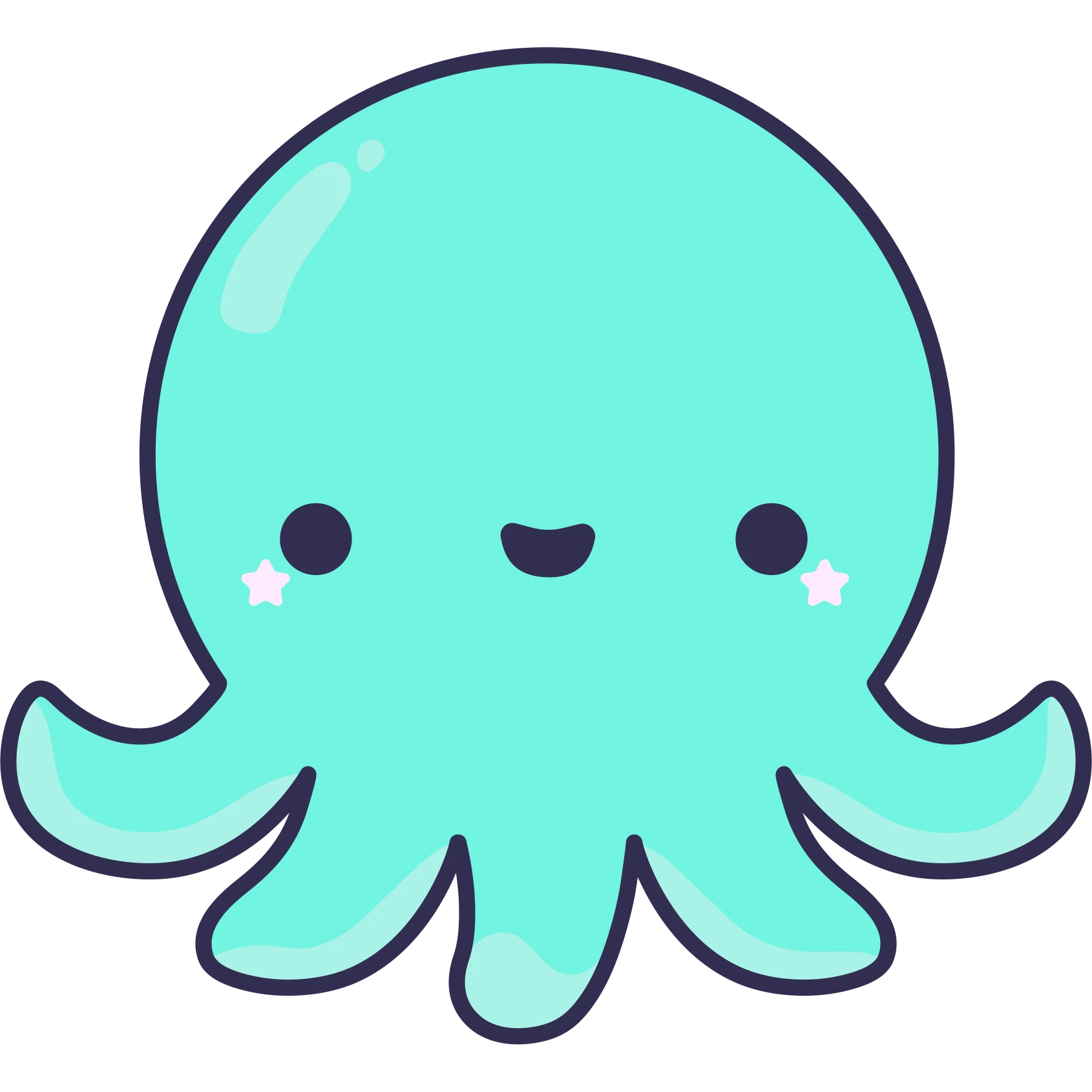 Idako-Baby Octopus 4" Sticker-13017-Legacy Toys