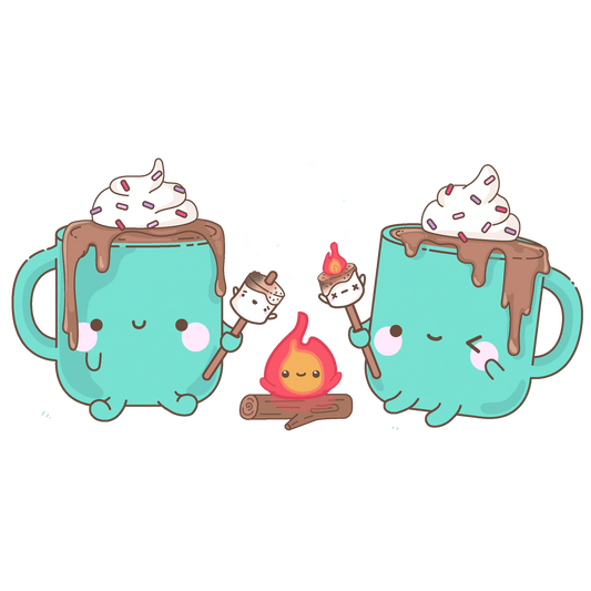 Idako-Hot Chocolate Campfire 4" Sticker-13138-Legacy Toys