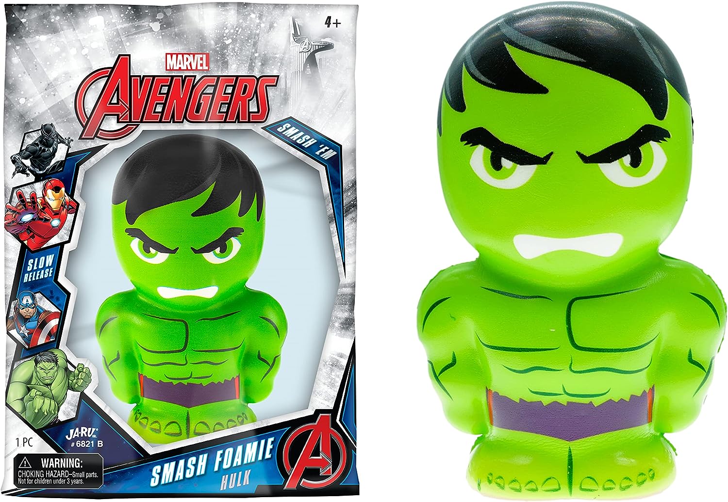 JA-RU-Marvel Squish Foamies - Hulk-6811 B-Legacy Toys