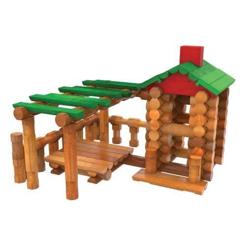 KNEX-Lincoln Logs - 117 Piece Classic Meetinghouse - Building Set-00842-Legacy Toys