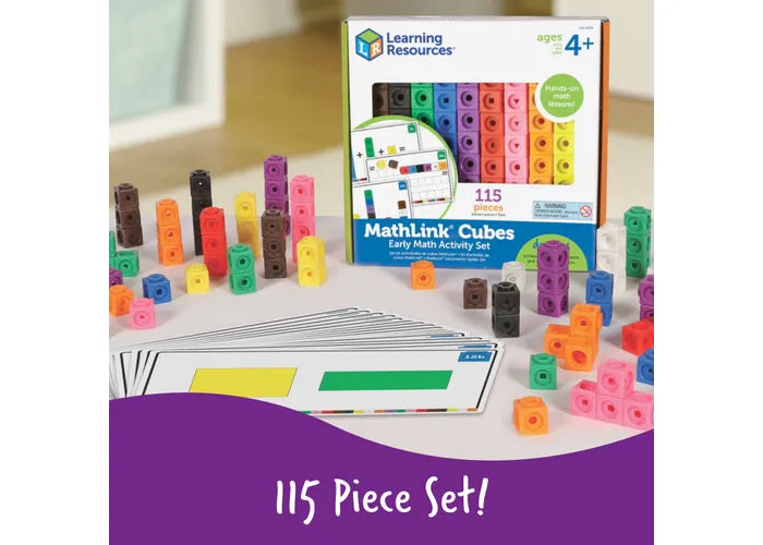 Learning Resources-Mathlink Cubes Early Math Activity Set-LER4286-Legacy Toys