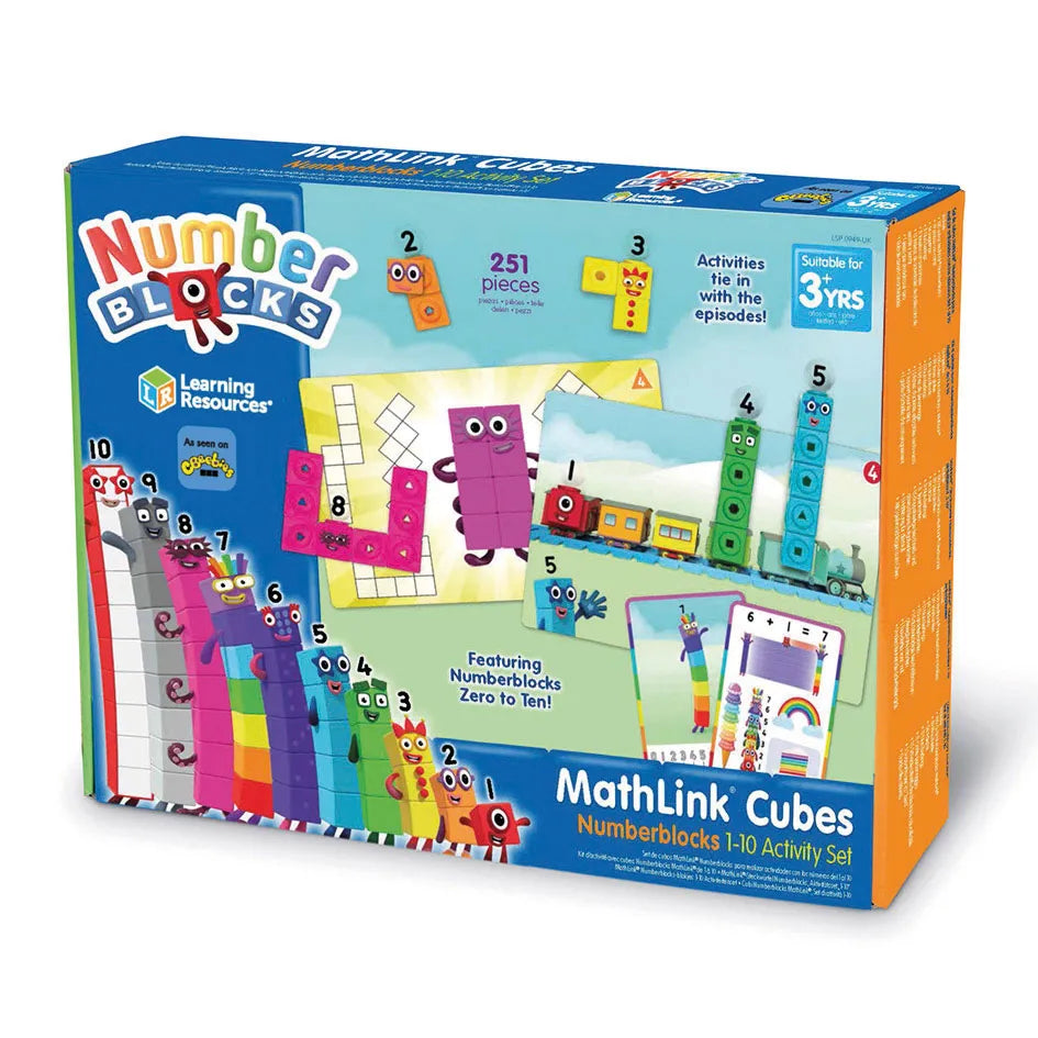 Learning Resources-Mathlink Cubes, Numberblocks 1-10 Set-93417-Legacy Toys