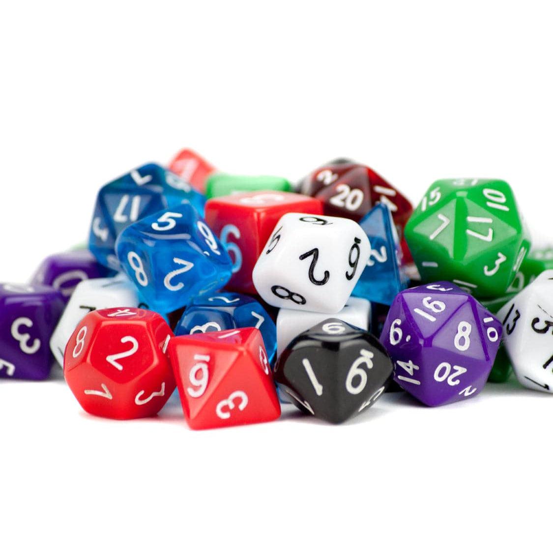 Legacy Dice-100+ Pack of Random D20 Polyhedral Dice in Multiple Color-GDN4006-Legacy Toys