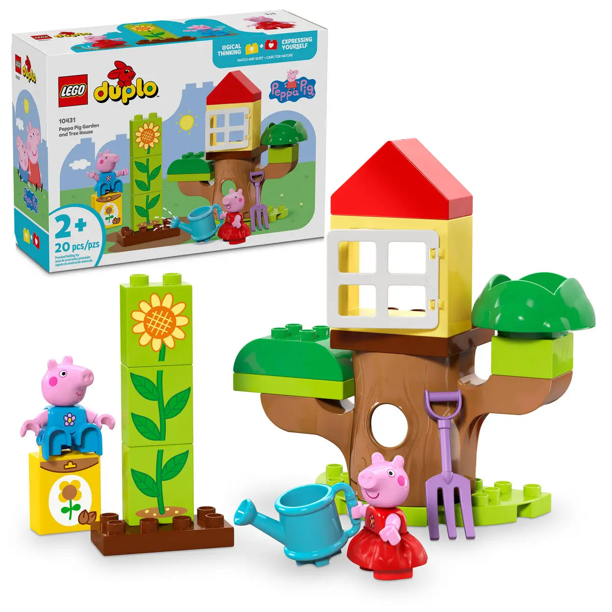 Lego-DUPLO - Peppa Pig Garden and Tree House-10431-Legacy Toys