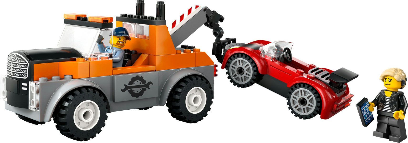 Lego-LEGO City - Tow Truck and Sports Car Repair-60435-Legacy Toys