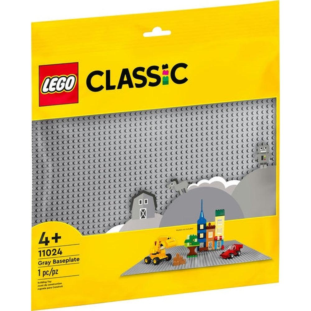 Lego-LEGO Classic Grey Baseplate-11024-Legacy Toys