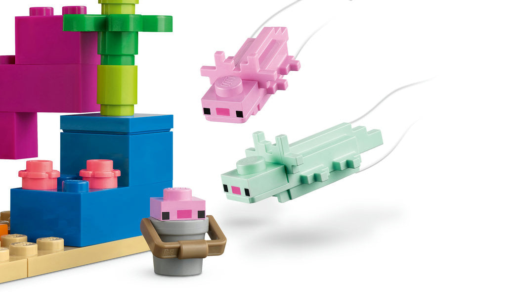 Lego-LEGO Minecraft The Axolotl House-21247-Legacy Toys