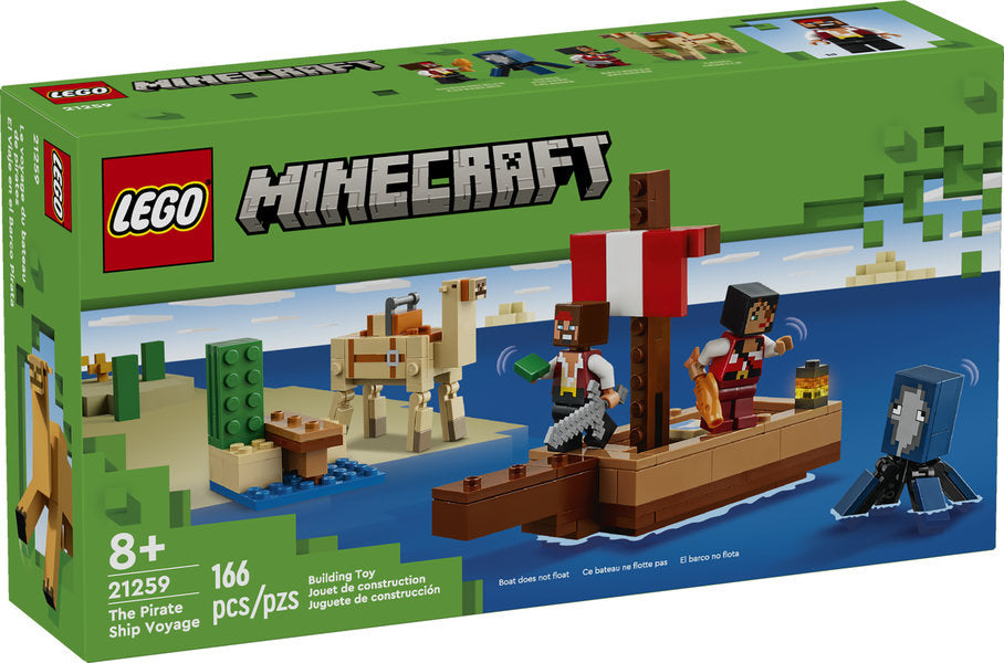 Lego-LEGO Minecraft - The Pirate Ship Voyage-21259-Legacy Toys