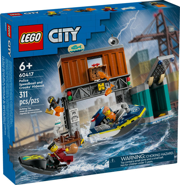 Lego-Police Speedboat and Crooks' Hideout-60417-Legacy Toys