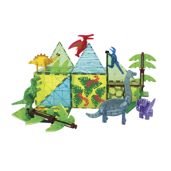 Magna-Tiles-Magna-Tiles Dino World XL 50 Piece Set-22850-Legacy Toys