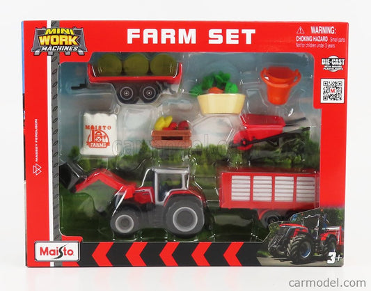 Maisto-1:64 3" Mini Work Machines Tractors & Farm Gift Set-12564-Legacy Toys