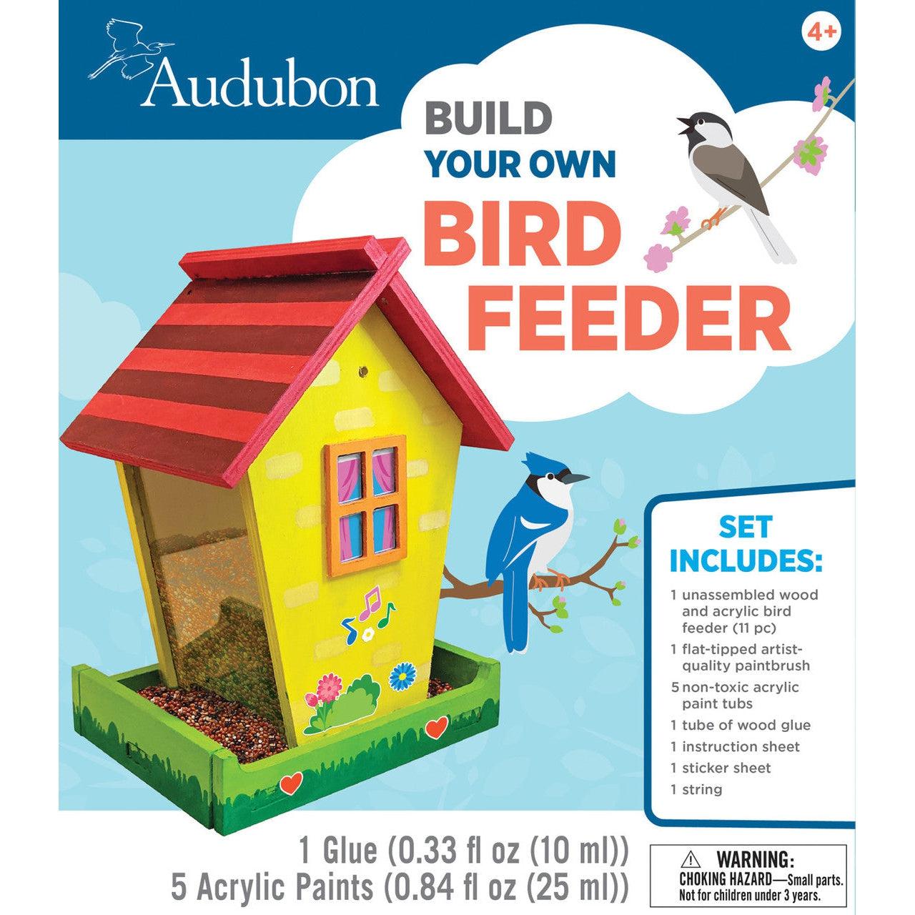 MasterPieces-Audubon - Bird Feeder Buildable Wood Paint Kit-22212-Legacy Toys