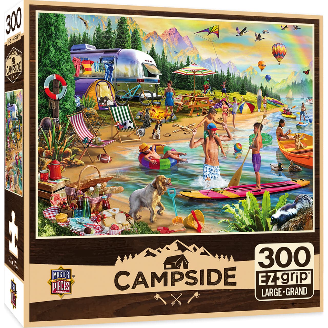 MasterPieces-Campside - Day at the Lake - 300 Piece Puzzle-31999-Legacy Toys