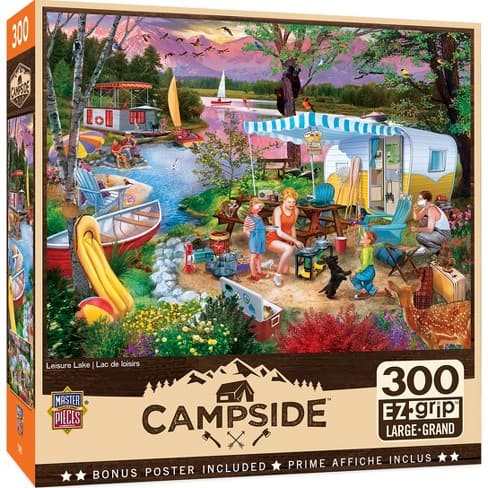 MasterPieces-Campside - Leisure Lake - 300 Piece EzGrip Puzzle-32104-Legacy Toys