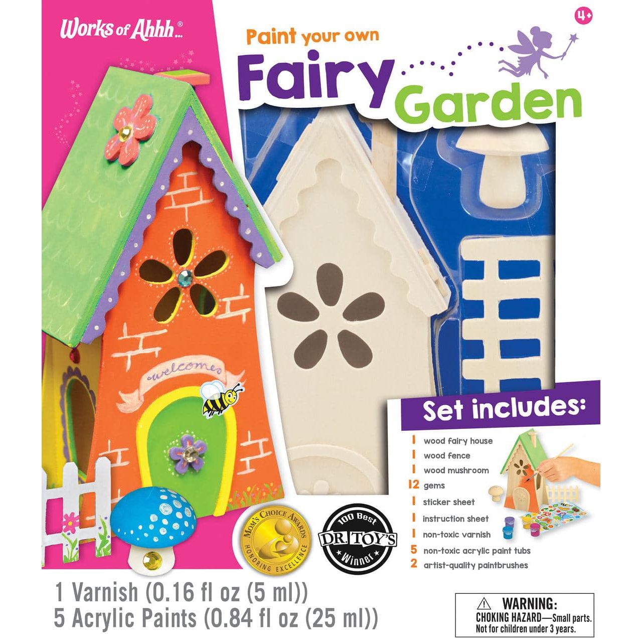 MasterPieces-Classic Wood Paint Kit - Fairy Garden-21486-Legacy Toys