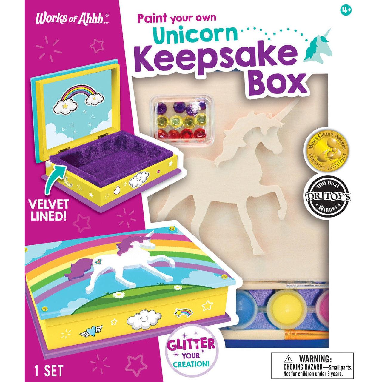 MasterPieces-Classic Wood Paint Kit - Unicorn Keepsake Box-22019-Legacy Toys