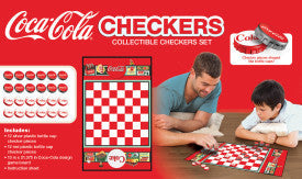 MasterPieces-Coca-Cola Checkers Board Game-42075-Legacy Toys