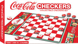 MasterPieces-Coca-Cola Checkers Board Game-42075-Legacy Toys