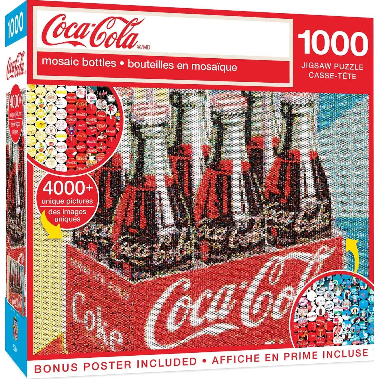 MasterPieces-Coca-Cola - Photomosaic Bottles - 1000 Piece Puzzle-82121-Legacy Toys