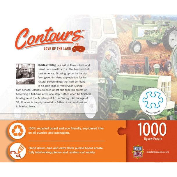 MasterPieces-Contours - Love of the Land - 1000 Piece Shaped Puzzle-71958-Legacy Toys