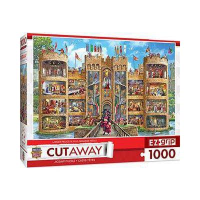 MasterPieces-Cutaways - Medieval Castle - 1000 Piece EZGrip Puzzle-71964-Legacy Toys