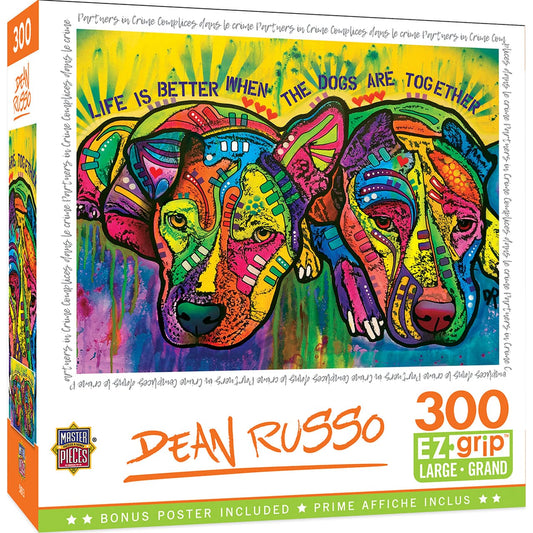 MasterPieces-Dean Russo - Partners in Crime - 300 Piece EZGrip Puzzle-32142-Legacy Toys