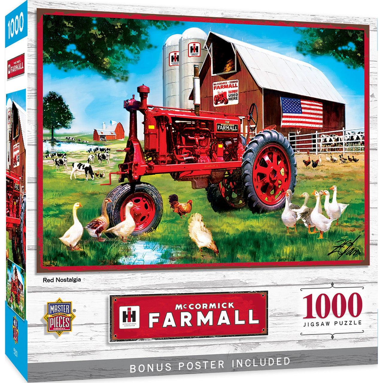 MasterPieces-Farmall Case IH - Red Nostalgia - 1000 Piece Puzzle-72274-Legacy Toys