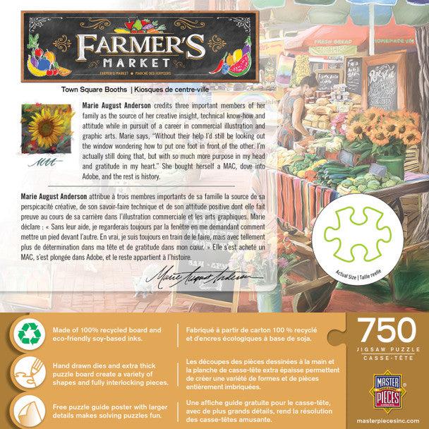 MasterPieces-Farmer's Market - Town Square Booths - 750 Piece Puzzle-32253-Legacy Toys