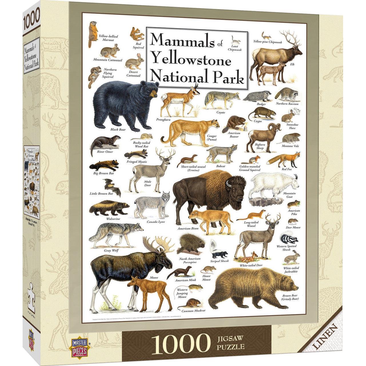 MasterPieces-Field Guide - Mammals of Yellowstone National Park - 1000 Piece Puzzle-71974-Legacy Toys