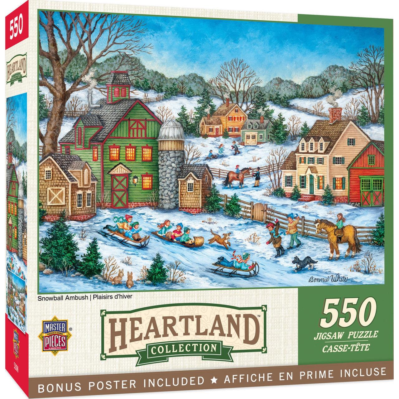 MasterPieces-Heartland Collection - Snowball Ambush - 550 Piece Puzzle-32317-Legacy Toys