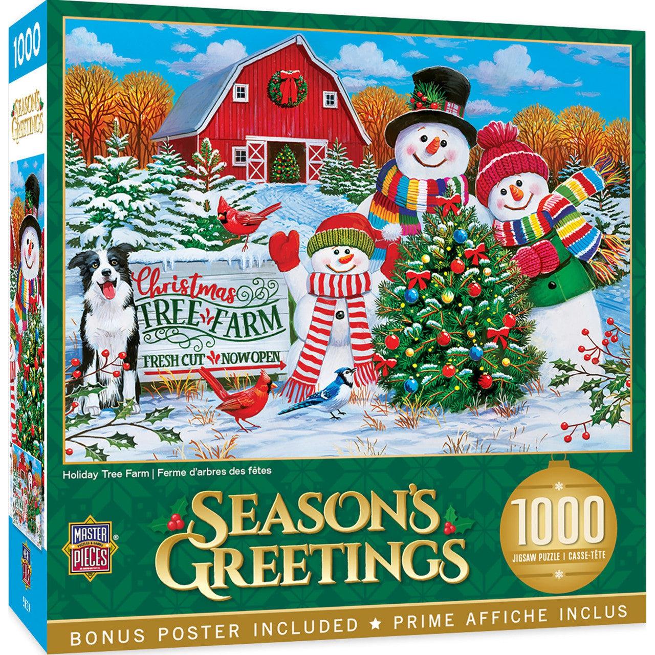 MasterPieces-Holiday - Holiday Tree Farm - 1000 Piece Puzzle-72176-Legacy Toys