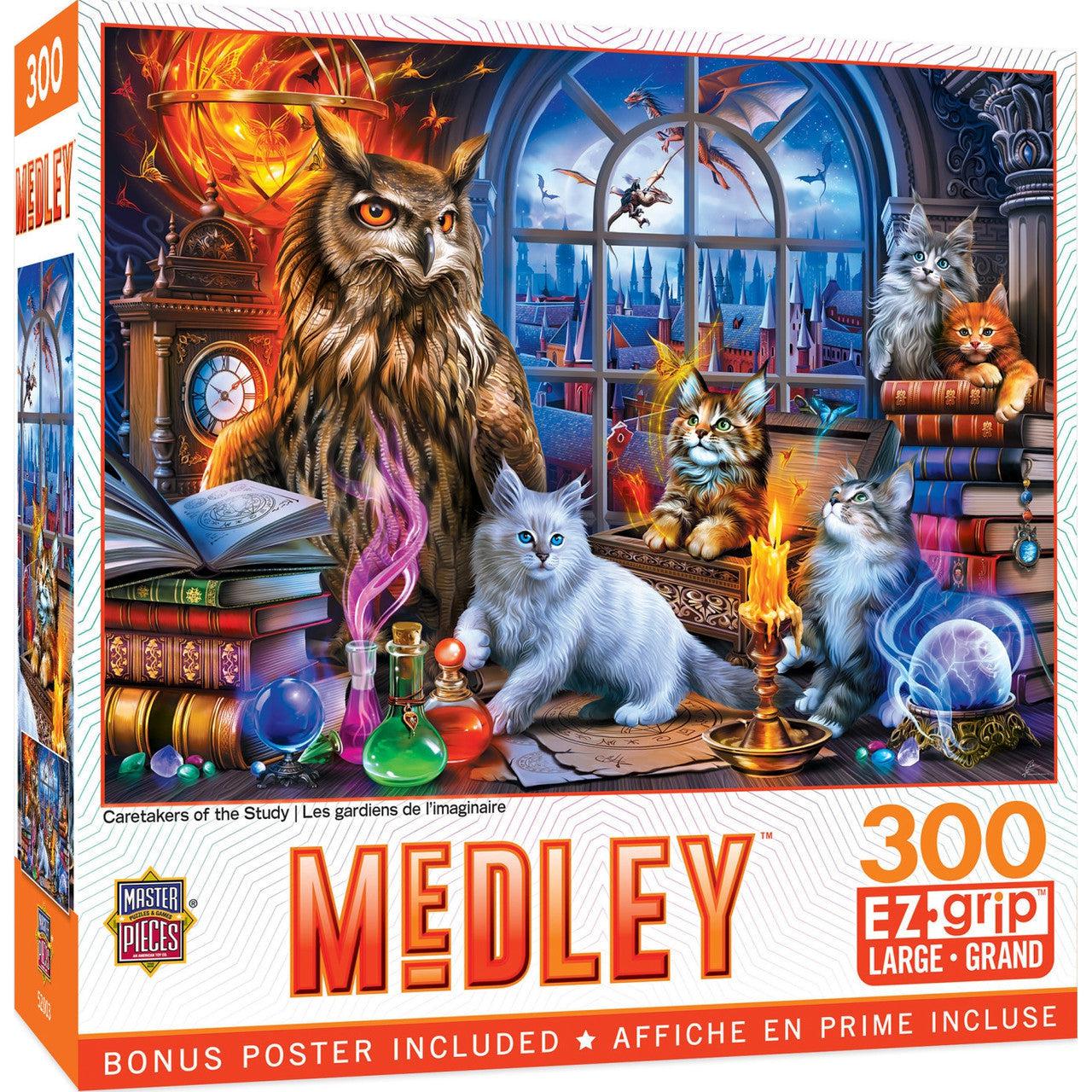 MasterPieces-Medley - Caretakers of the Study - 300 Piece EzGrip Puzzle-32306-Legacy Toys