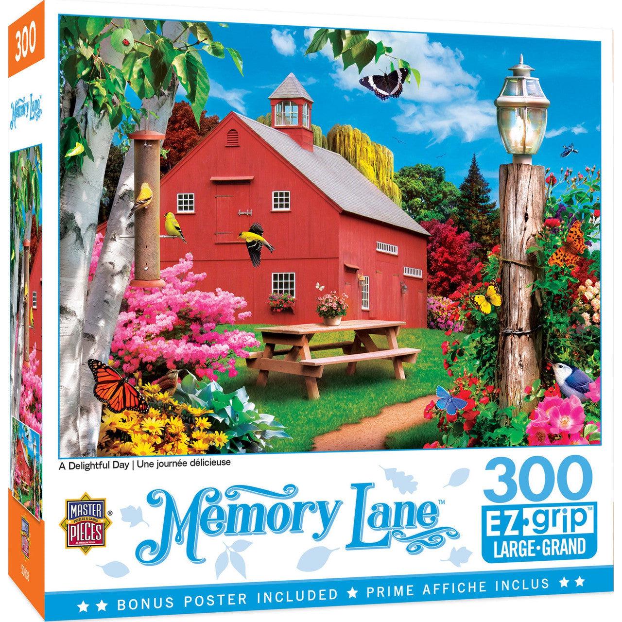 MasterPieces-Memory Lane - A Delightful Day - 300 Piece EzGrip Puzzle-32157-Legacy Toys