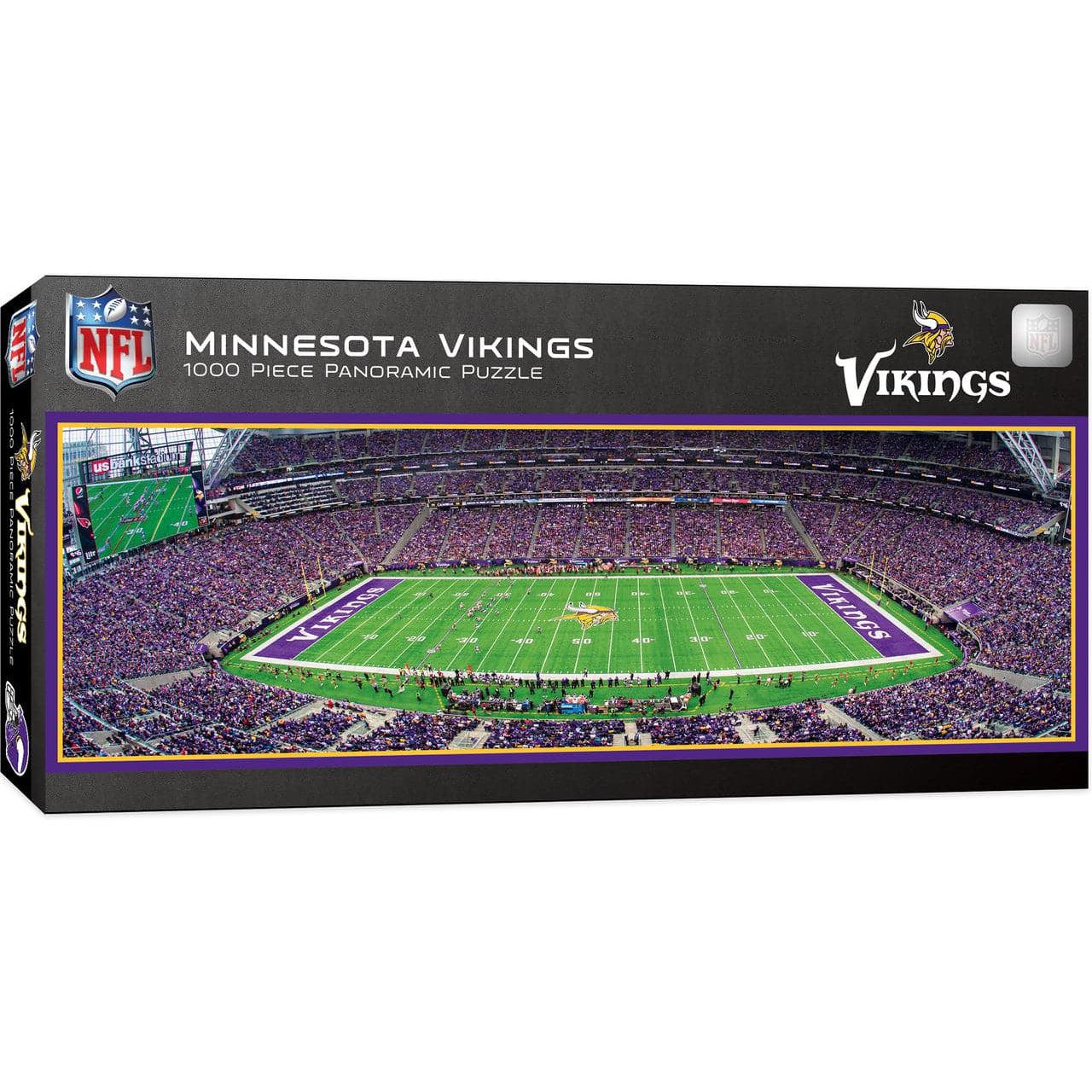MasterPieces-Minnesota Vikings - 1000 Piece Panoramic Puzzle-91409-Legacy Toys