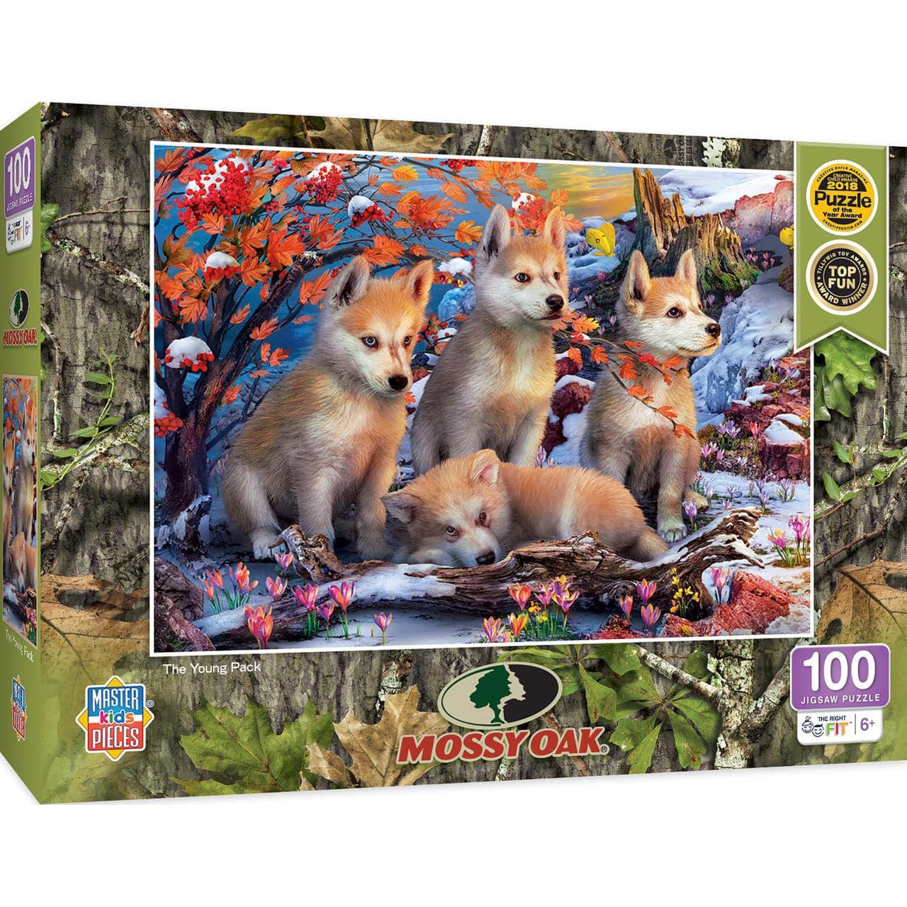 MasterPieces-Mossy Oak - The Young Pack - 100 Piece Puzzle-12239-Legacy Toys