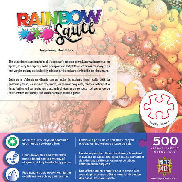 MasterPieces-Rainbow Sauce - Fruity-licious - 500 Piece Puzzle-82201-Legacy Toys