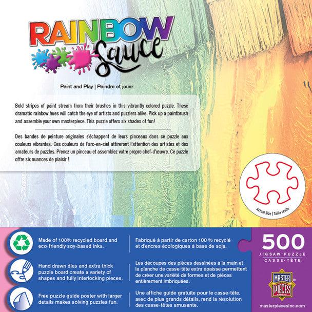 MasterPieces-Rainbow Sauce - Paint and Play - 500 Piece Puzzle-82202-Legacy Toys