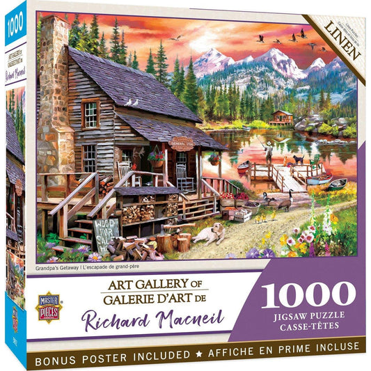 MasterPieces-Richard Macneil Art Gallery - Grandpa's Getaway - 1000 Piece Puzzle-72271-Legacy Toys