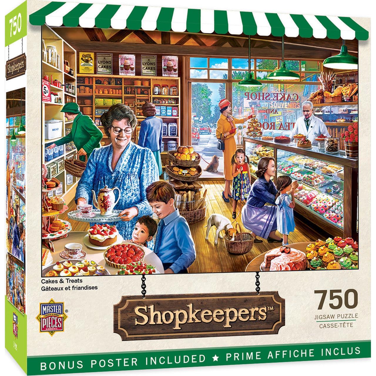 MasterPieces-Shopkeepers - Cakes & Treats - 750 Piece Puzzle-32140-Legacy Toys