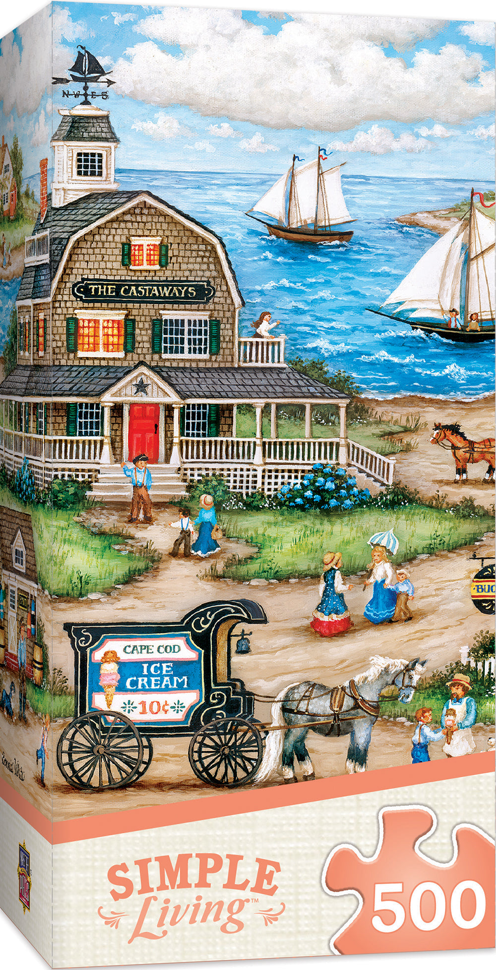 MasterPieces-Simple Living - 500 Piece Puzzle Assortment-32216-Next in Line-Legacy Toys