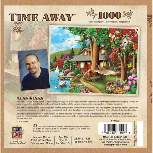 MasterPieces-Time Away - Around the Lake - 1000 Piece Puzzle-71809-Legacy Toys