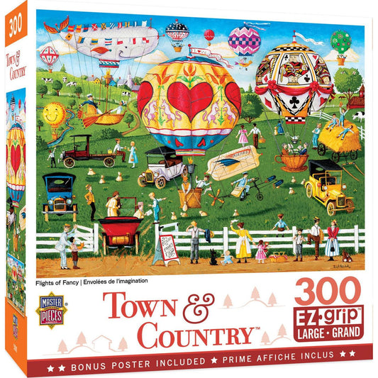 MasterPieces-Town & Country - Flights of Fancy - 300 Piece EzGrip Puzzle-31922-Legacy Toys