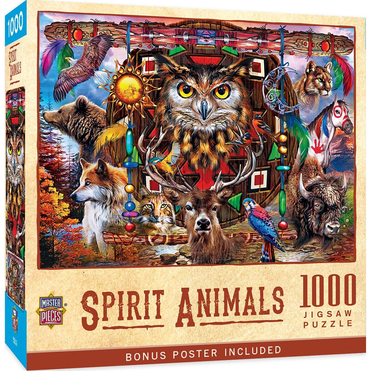 MasterPieces-Tribal Spirit - Spirit Animals - 1000 Piece Puzzle-72171-Legacy Toys