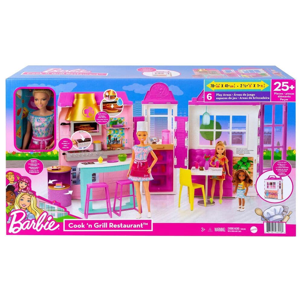 Mattel-Barbie Cook 'N Grill Restaurant-HBB91-Legacy Toys