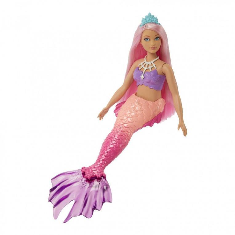 Mattel-BARBIE Dreamtopia Doll Assortment-HGR09-Pink Hair Orange/Pink Tail-Legacy Toys