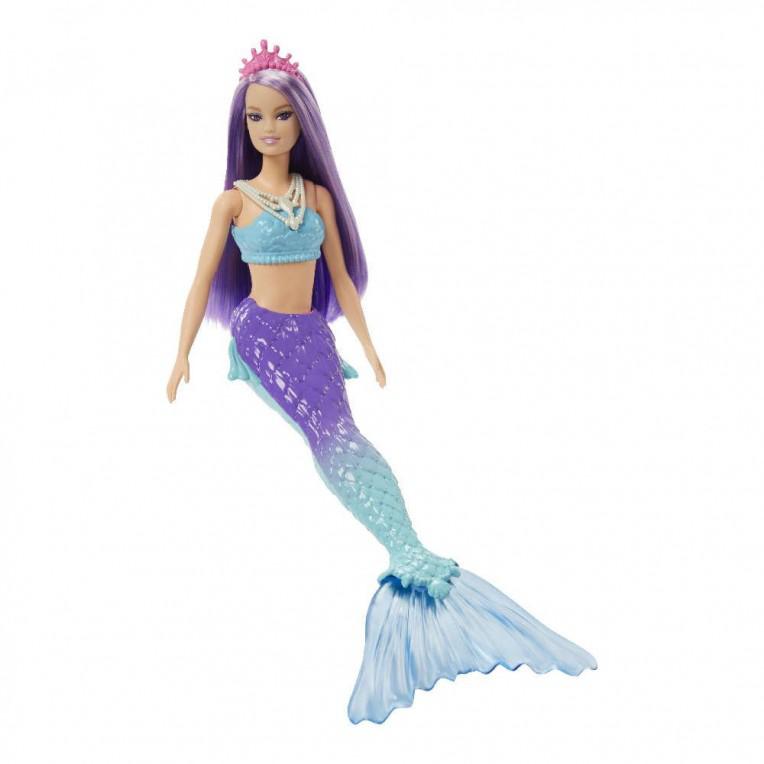 Mattel-BARBIE Dreamtopia Doll Assortment-HGR10-Purple Hair Purple/Teal Tail-Legacy Toys