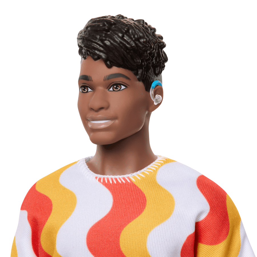 Mattel-Barbie Ken Fashionistas Doll #220 - Wavey Striped Shirt/Blue Shorts-HRH23-Legacy Toys