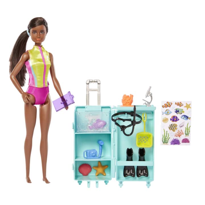 Mattel-Barbie Marine Biologist Doll and Accessories-HMH27-Legacy Toys