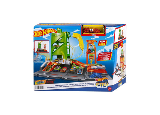 Mattel-Hot Wheels City Super Recharge Fuel Station-HTN79-Legacy Toys