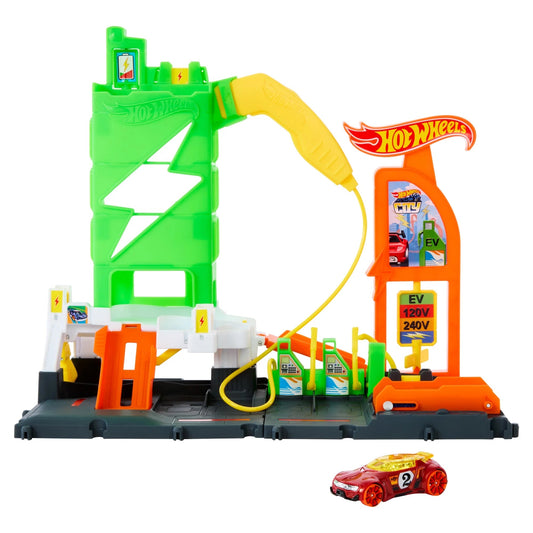 Mattel-Hot Wheels City Super Recharge Fuel Station-HTN79-Legacy Toys